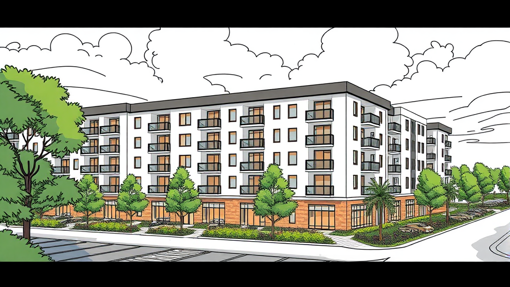 둔산 해링턴플레이스 리버파크 사업 개요 (illustration 스타일)