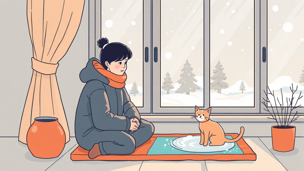 난방비 절감을 위한 생활 습관 (illustration 스타일)