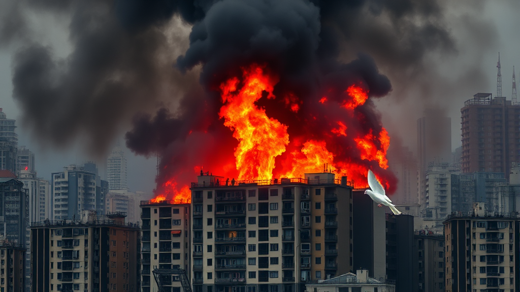 홍콩 아파트 화재, 교황 해외 방문 (realistic 스타일)