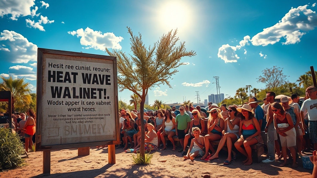 최신 정보: 폭염경보 기준 및 대처 (realistic 스타일)