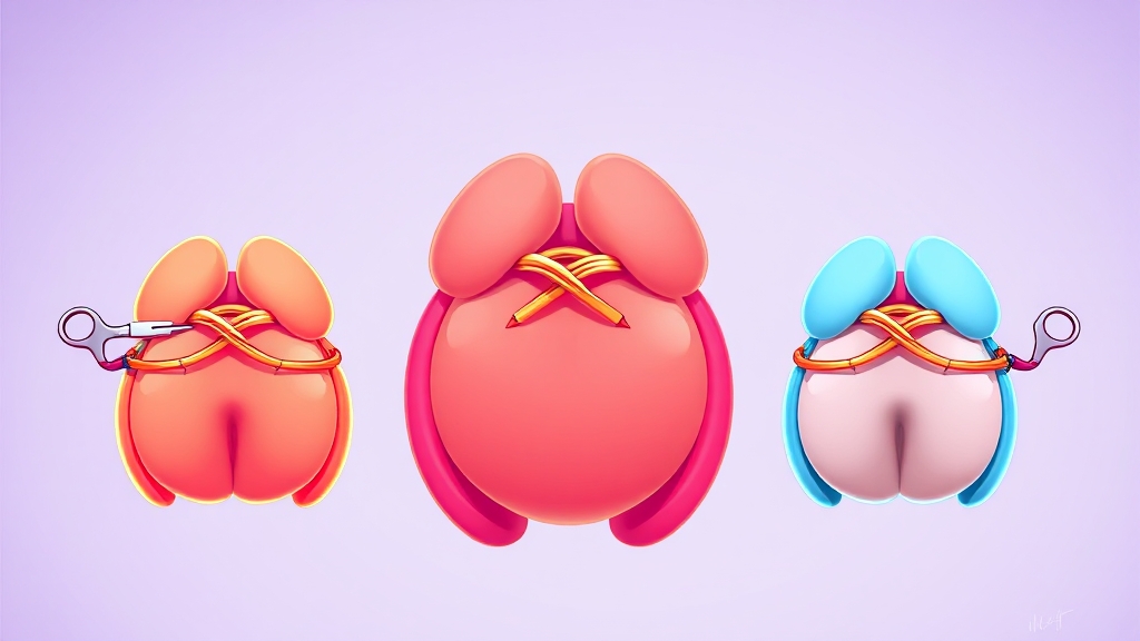 수술 방법 비교 (cartoon 스타일)