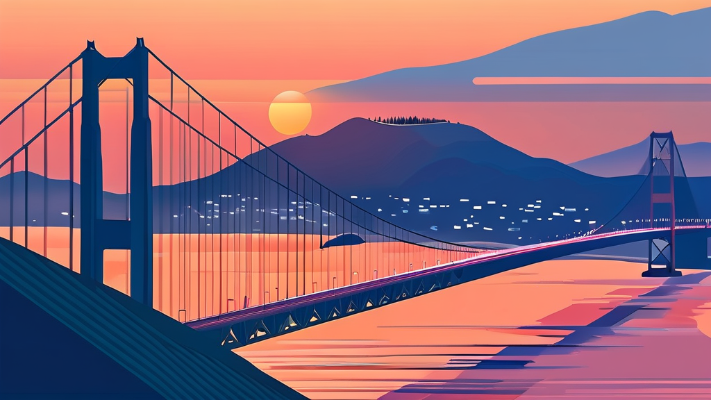 문경의 숨겨진 매력: 봉명산 출렁다리 (illustration 스타일)