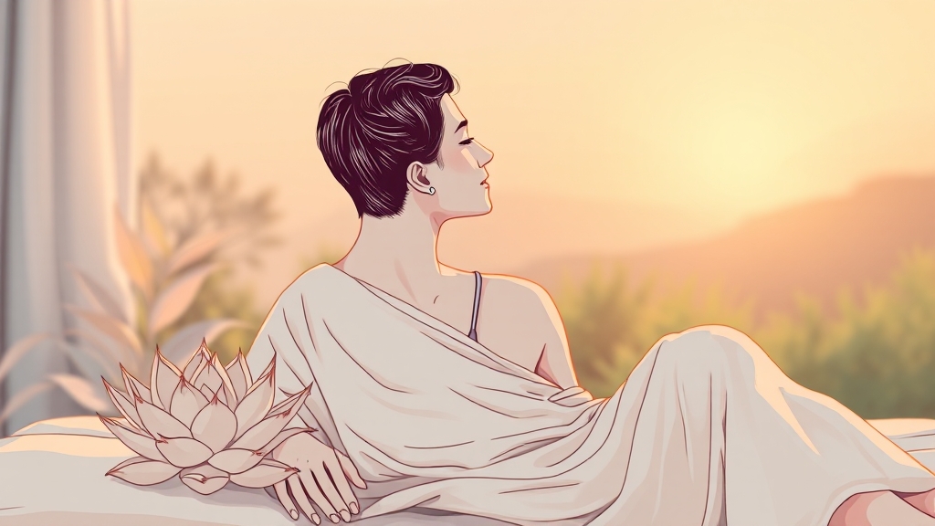 피부 관리 및 자극 완화 (illustration 스타일)