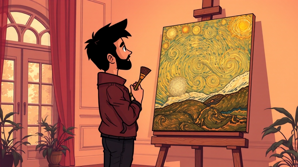 작가와 시대적 배경 이해 (cartoon 스타일)