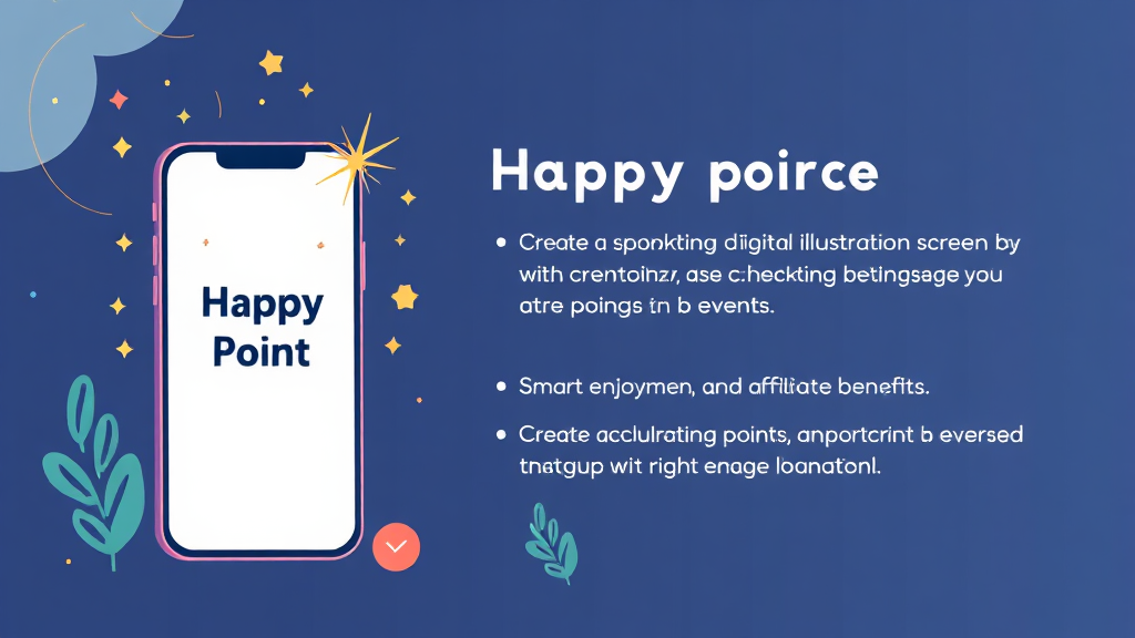 해피포인트 앱: 포인트 관리의 모든 것 (illustration 스타일)