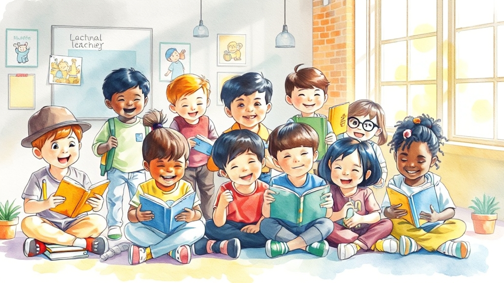 초등 교육, 미래를 좌우한다! (watercolor 스타일)