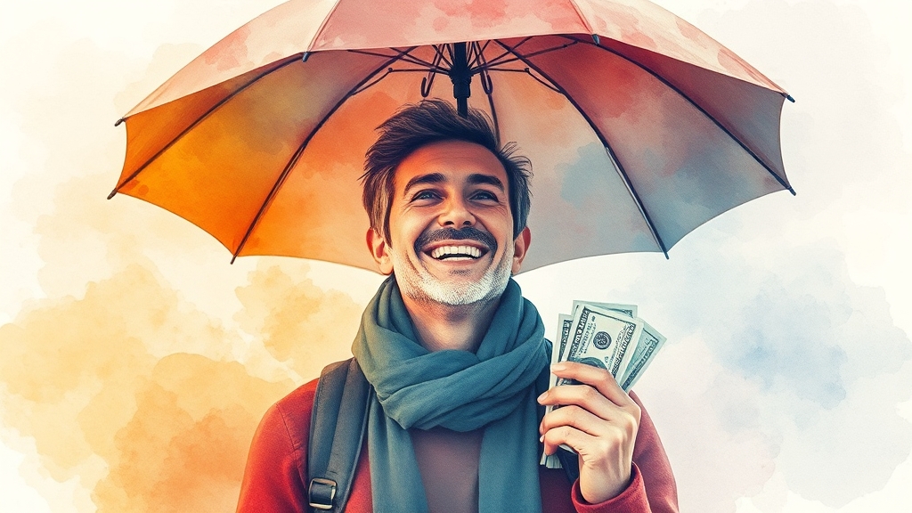 전세보증금 반환 보증 가입 (watercolor 스타일)