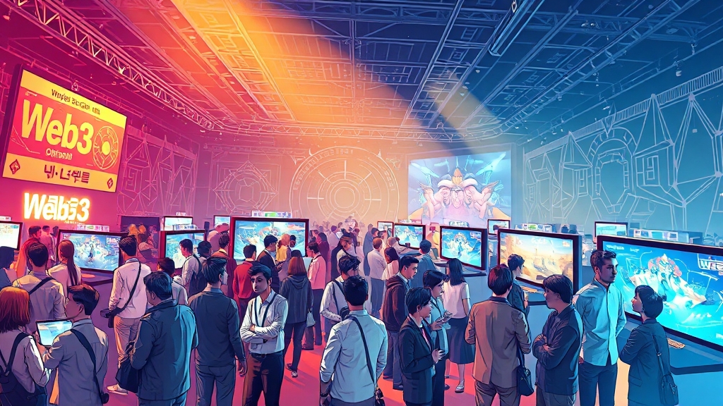 Web3 게임 개발자와의 만남 (illustration 스타일)