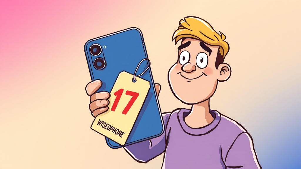 아이폰17 자급제폰 가격 정보 (cartoon 스타일)