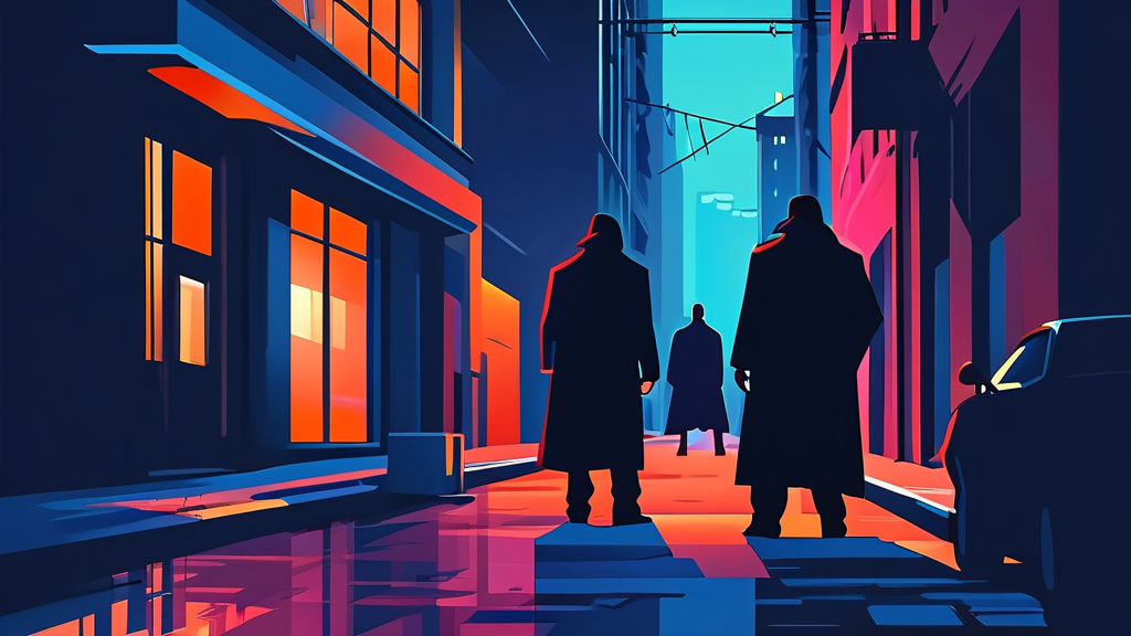 조직폭력배 연루 의혹과 진실 공방 (cartoon 스타일)