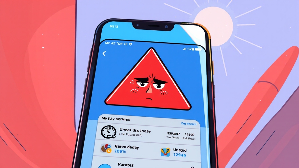 SKT 요금 미납 원인과 확인 (cartoon 스타일)