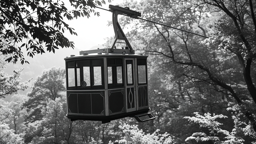 남산 케이블카 역사 (realistic 스타일)