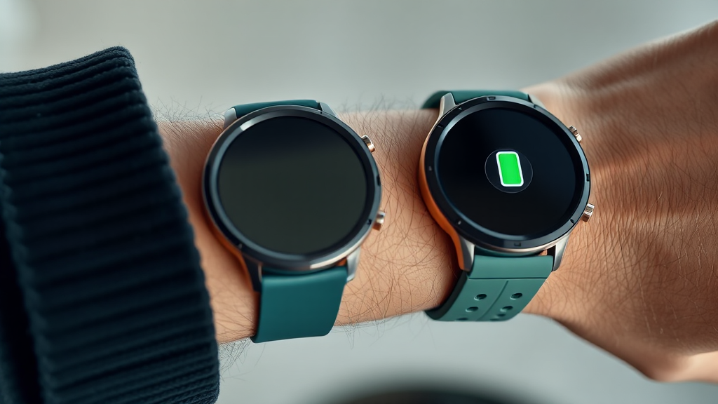 워치7 모델별 비교 (40mm vs 44mm) (realistic 스타일)