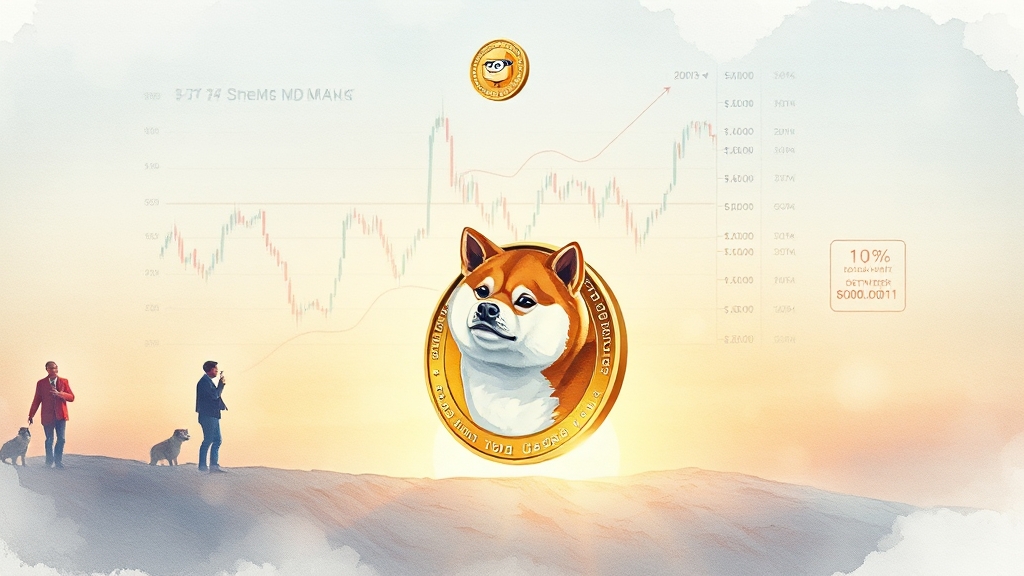 시바이누 코인 투자 전략 (watercolor 스타일)