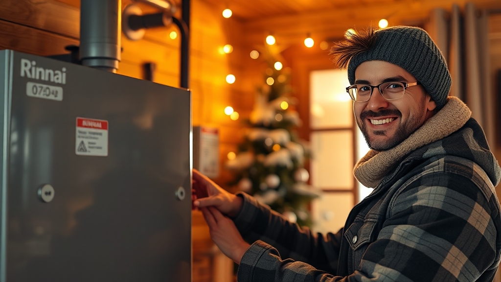 린나이 제품 설치 및 교체 서비스 (realistic 스타일)