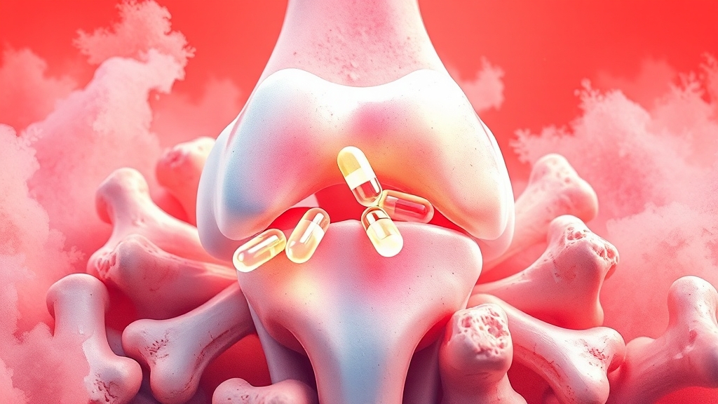 관절 건강 핵심 성분 (watercolor 스타일)