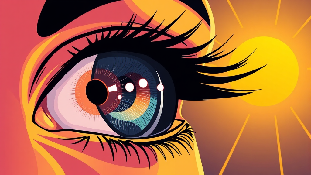 루테인/지아잔틴: 눈 건강 필수템 (illustration 스타일)