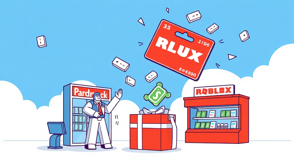 로블록스 기프트카드, 개념부터 구매까지 완벽 가이드 (illustration 스타일)