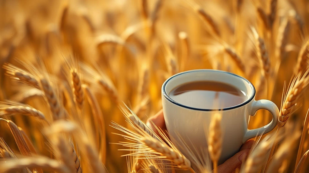 보리커피와 일반 커피 비교 이미지