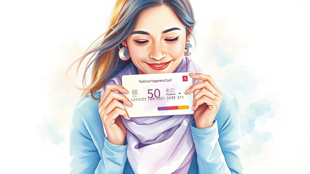 국민행복카드 잔액 조회 방법 (watercolor 스타일)