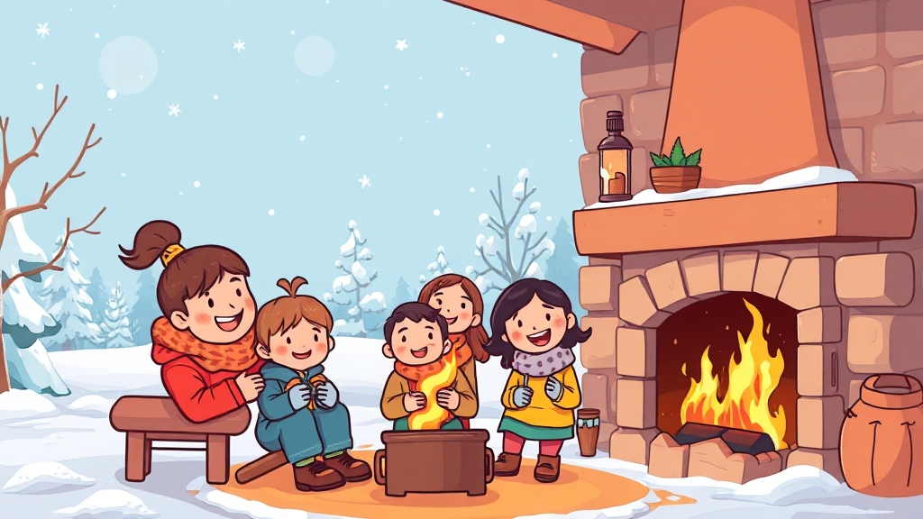 에너지바우처, 든든한 겨울 동반자 (cartoon 스타일)