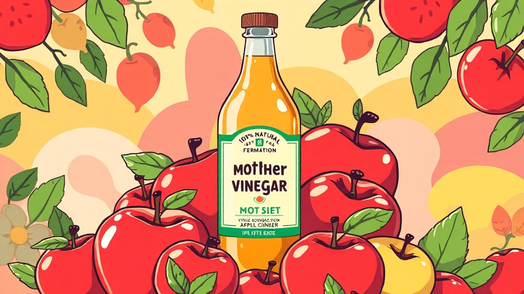 일반 식초 vs 사과식초 (cartoon 스타일)
