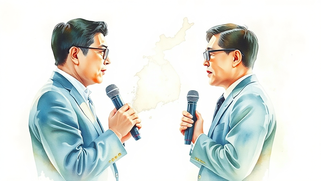 대선 토론, 왜 중요할까요? (watercolor 스타일)