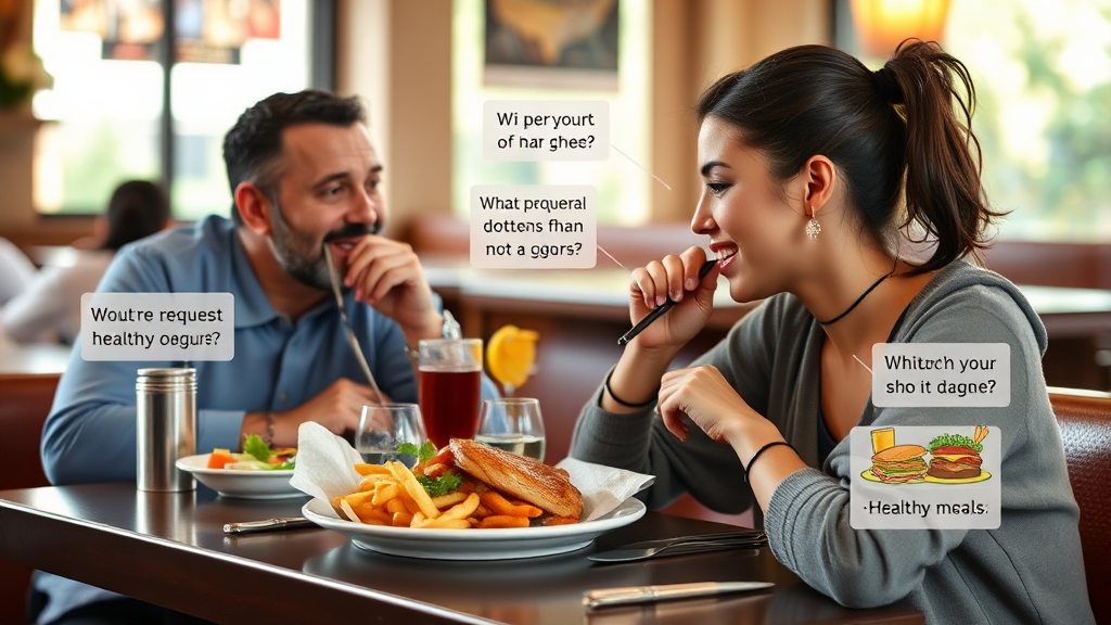 외식 시 주문 꿀팁: 현명한 선택을 위한 주문 문구 활용법 (realistic 스타일)