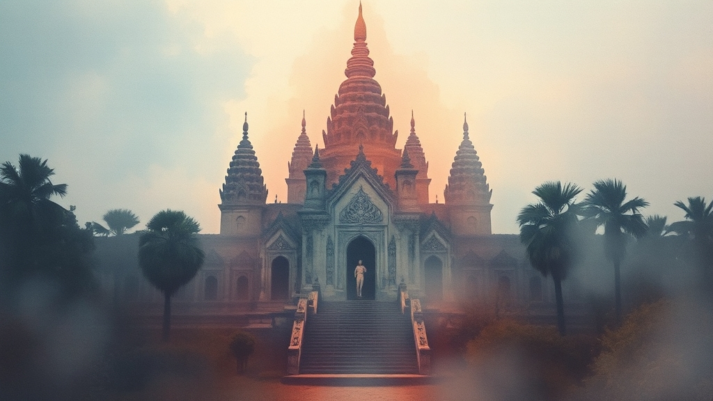 턱틀라 사원의 역할과 의혹 (watercolor 스타일)