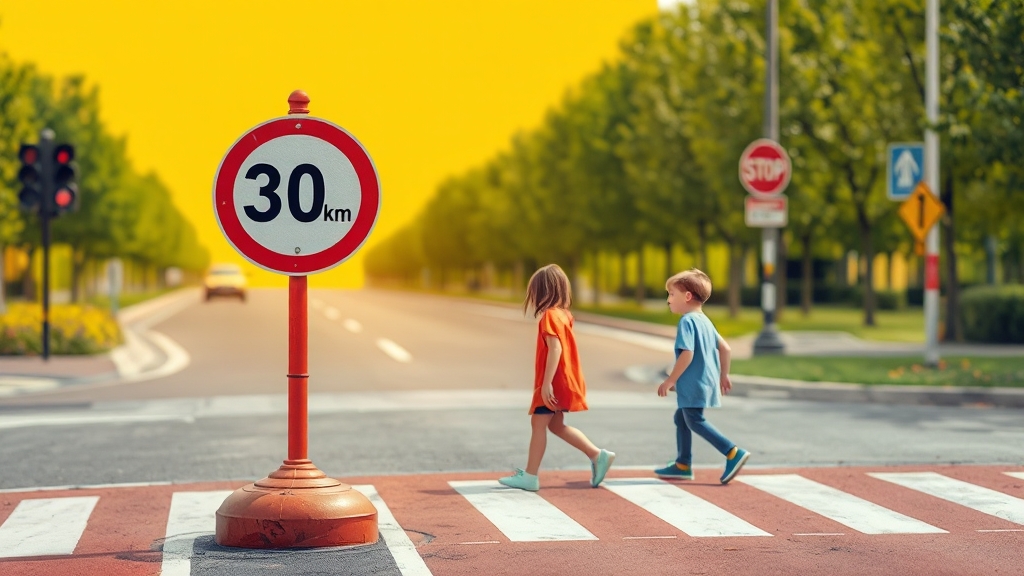 30km 속도제한 구역 중요성 (realistic 스타일)