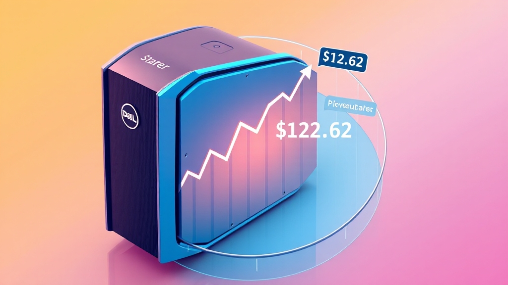 델 주가 전망 및 투자 분석 (illustration 스타일)
