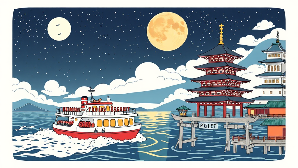 시모노세키 3박 4일 추천 코스 (illustration 스타일)