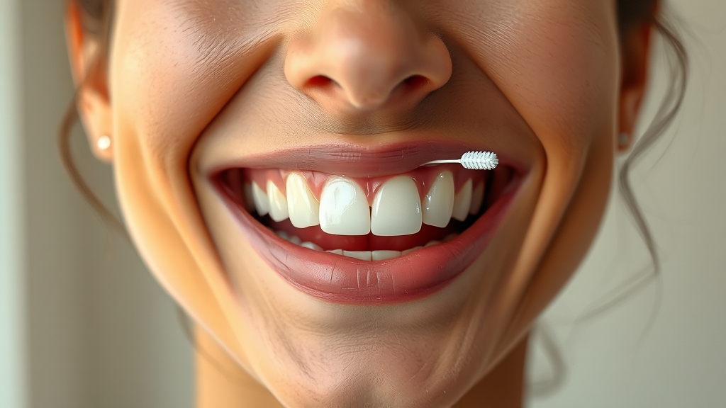 올바른 칫솔질 & 치간 관리 (realistic 스타일)