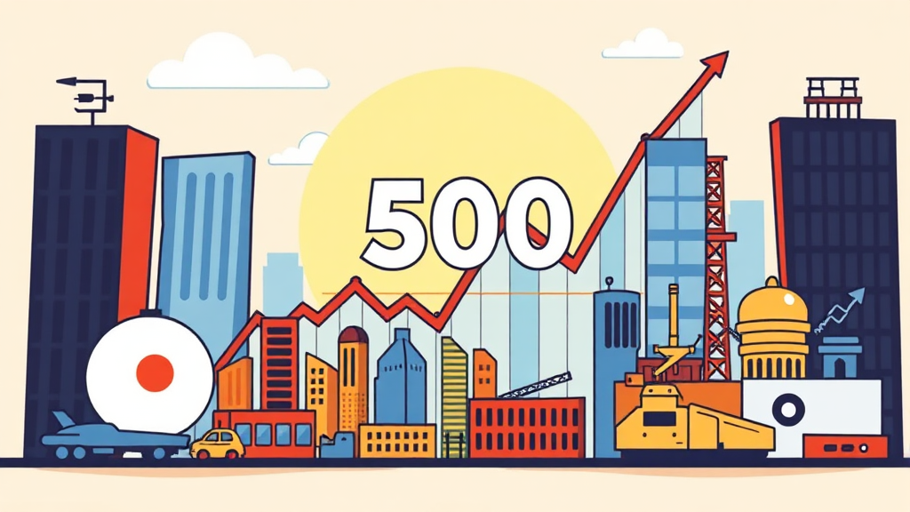 최근 S&P 500 지수 리밸런싱 동향 및 영향 (cartoon 스타일)