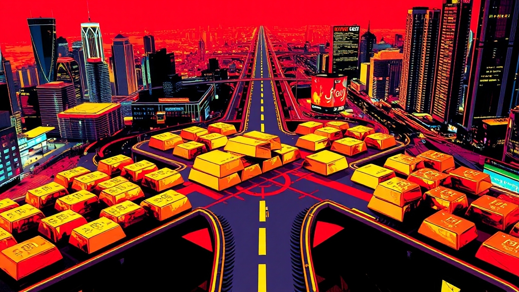 실물 금 vs 금 투자, 뭐가 좋을까요? (popart 스타일)