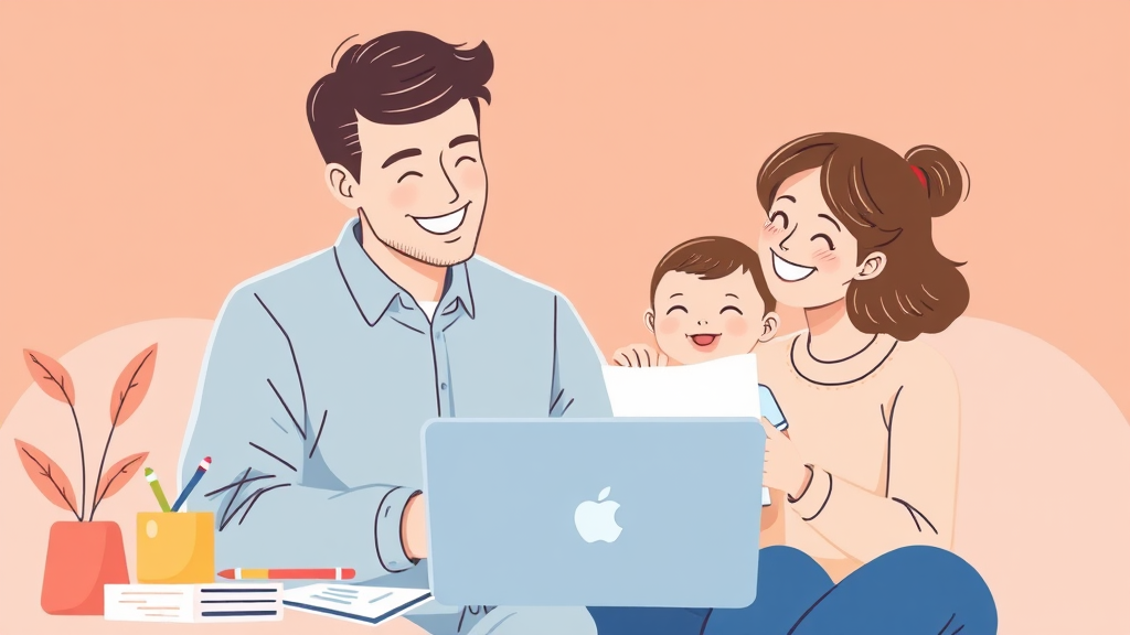 간편한 신청 방법 및 절차 (illustration 스타일)