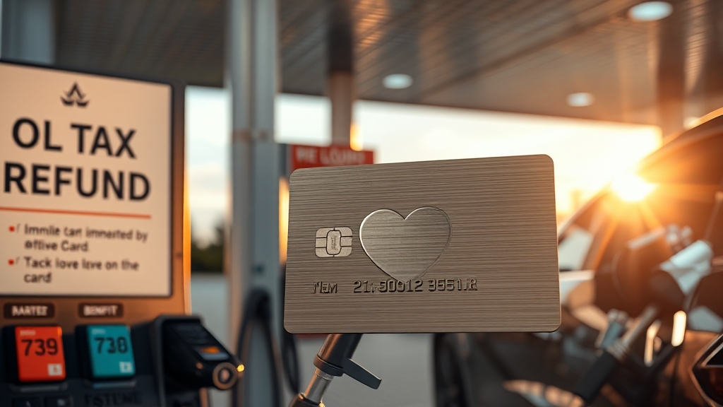 유류세 환급 카드 발급 및 사용 (realistic 스타일)