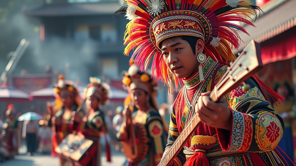 풍물놀이와 전통 공연이 열리는 한국민속촌 공연장