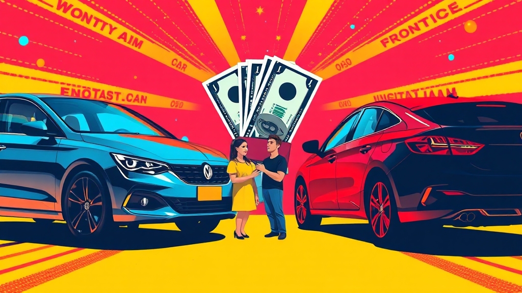 구매 시 고려사항: 할부 vs 렌트, 무엇이 유리할까? (popart 스타일)