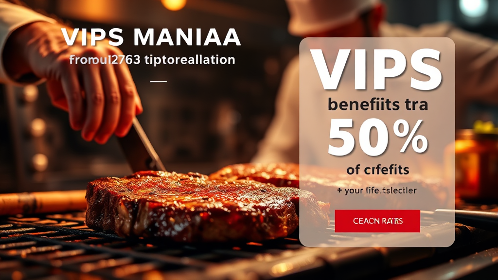 빕스 매니아 혜택 및 기타 할인 (realistic 스타일)