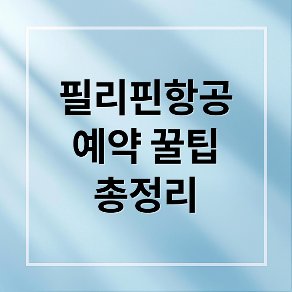 필리핀항공
예약 꿀팁
총정리 (필리핀 항공 홈페이지)