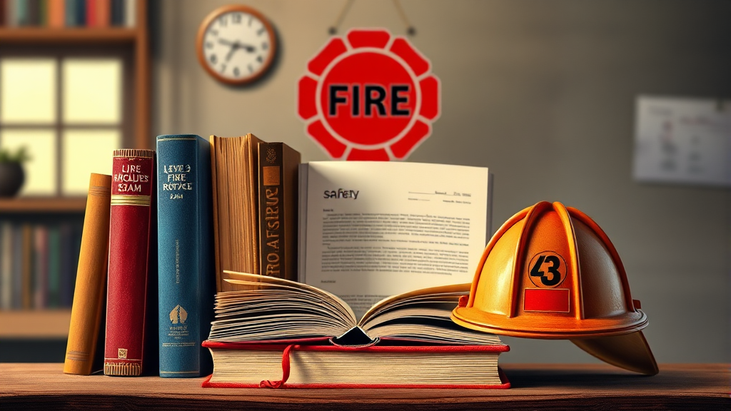 합격을 위한 필수 관문: 소방안전관리자 3급 시험 과목 (realistic 스타일)