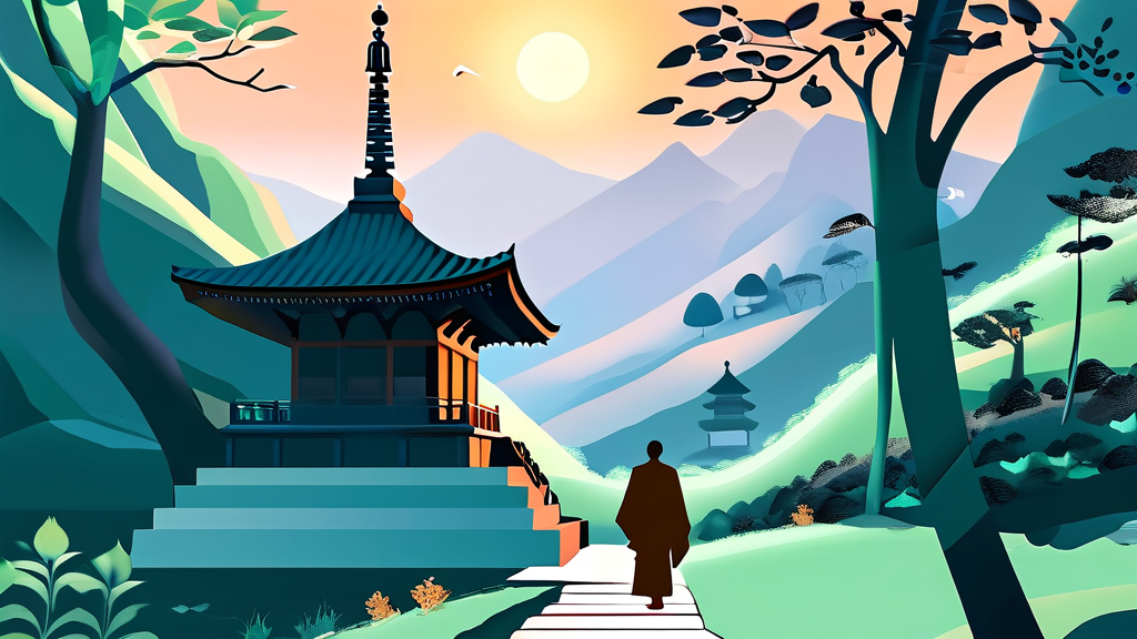 휴식형 vs 체험형: 나에게 맞는 템플스테이 선택하기 (illustration 스타일)