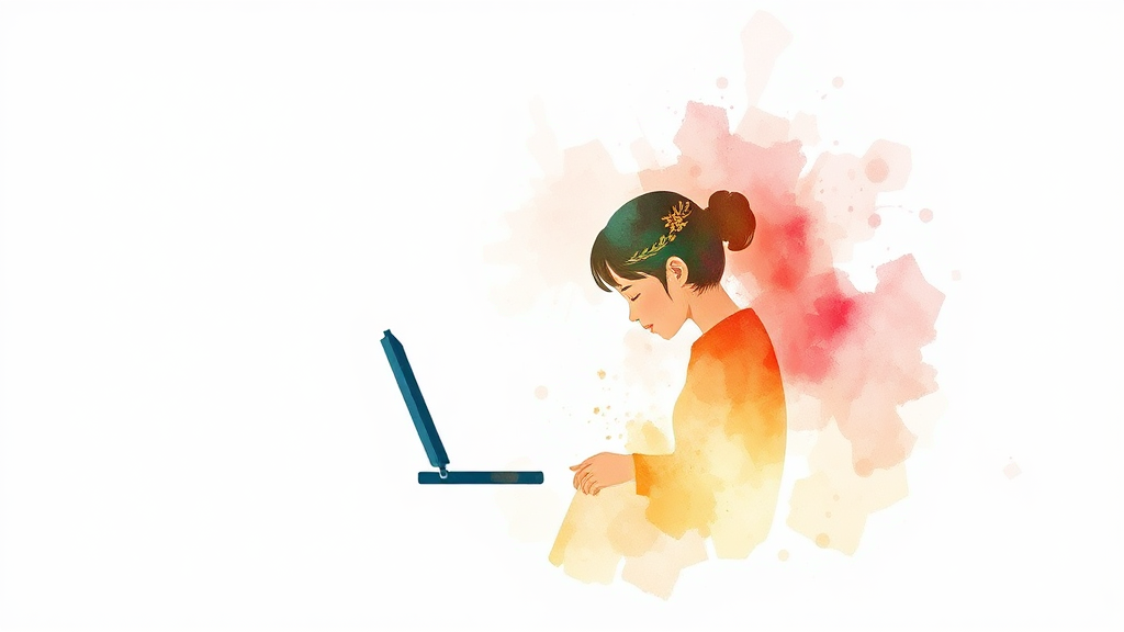 어떻게 신청하나요? 온라인 및 오프라인 신청 방법 (watercolor 스타일)