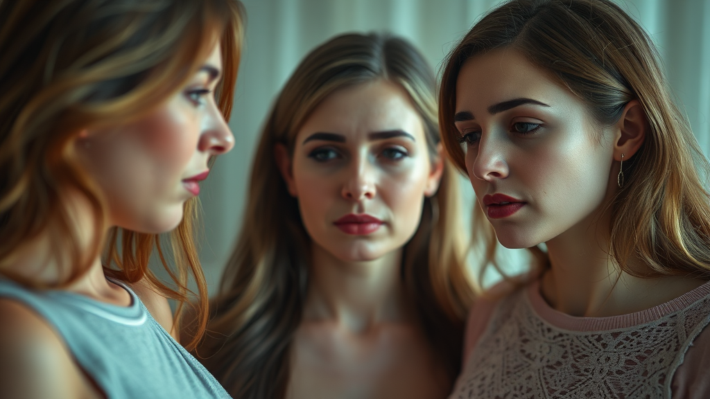 다낭성 난소 증후군의 원인과 영향 (realistic 스타일)