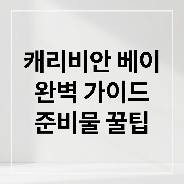 캐리비안 베이
완벽 가이드
준비물 꿀팁 (캐리비안 베이 후기)