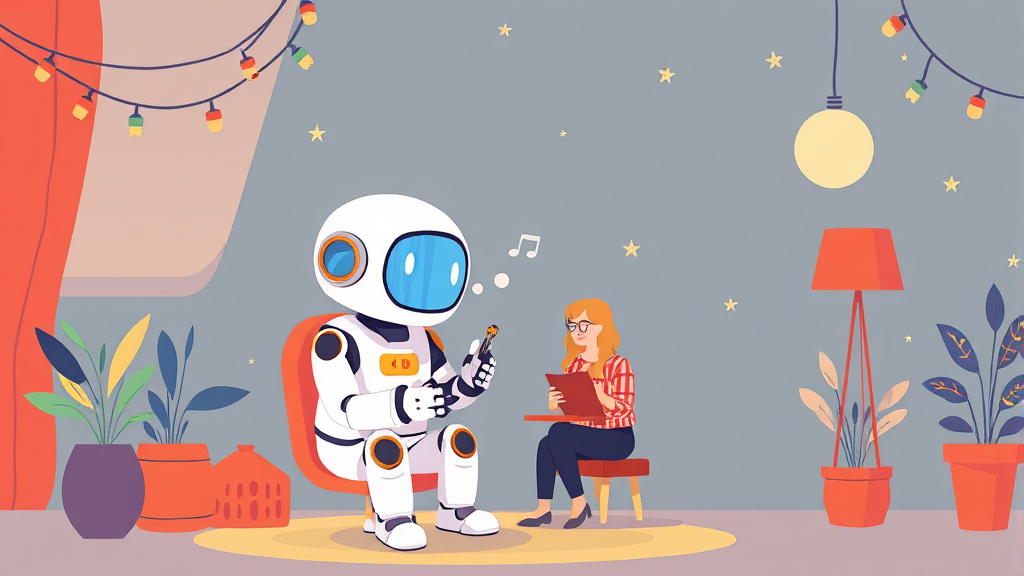 친구와 함께 즐기는 외국 노래, AI 챗봇 번역의 힘 (illustration 스타일)