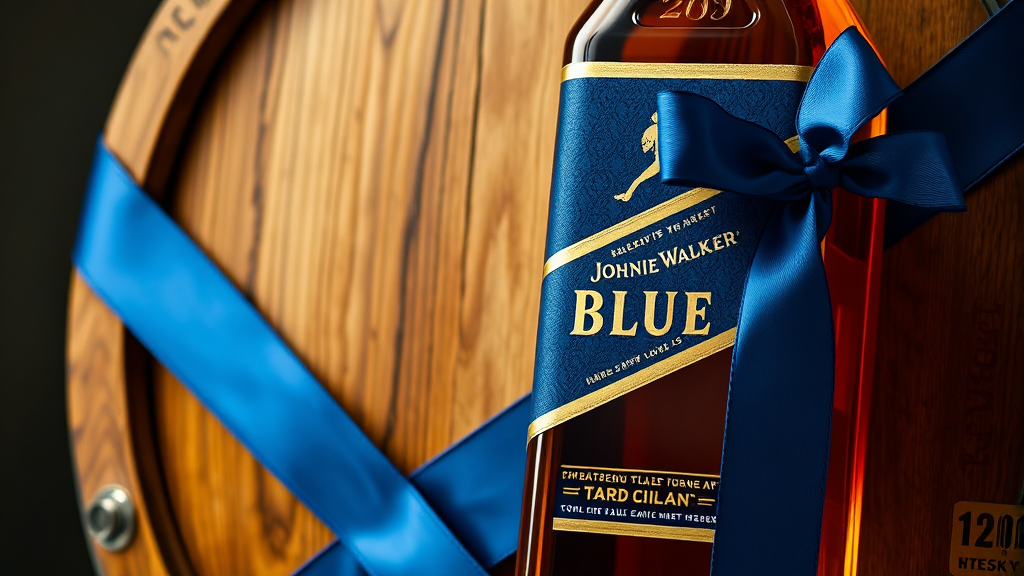 조니워커 블루라벨: 특별한 위스키 (realistic 스타일)