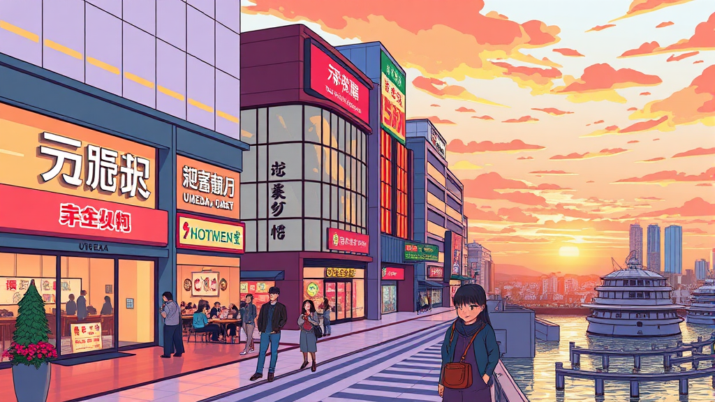 4일차: 쇼핑과 미식, 그리고 출국 준비 (illustration 스타일)