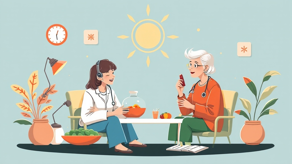 생존율 향상 전략: 관리 및 예후 (illustration 스타일)